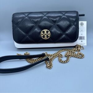 NWT Tory Burch Black Willa wallet on Chain 150076 $398